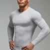 boohooMAN Man Active Fleece Lined Marl Baselayer Long Sleeve T-shirt | Gym T-Shirts & Vests | Gym Clothes