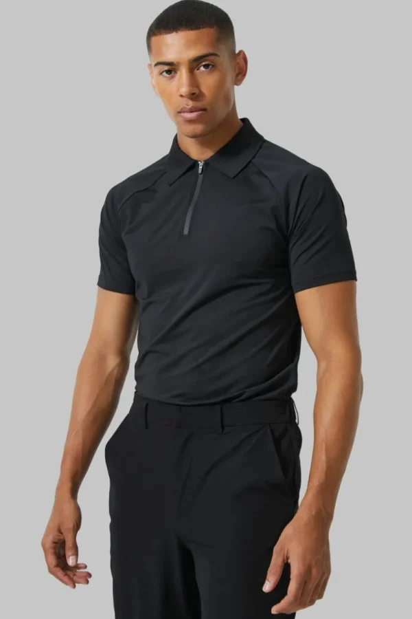 boohooMAN Man Active Golf Slim Fit Polo | Golf | Gym T-Shirts & Vests