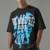 boohooMAN Man Active Graffiti One More Rep Oversized T-shirt | Gym T-Shirts & Vests