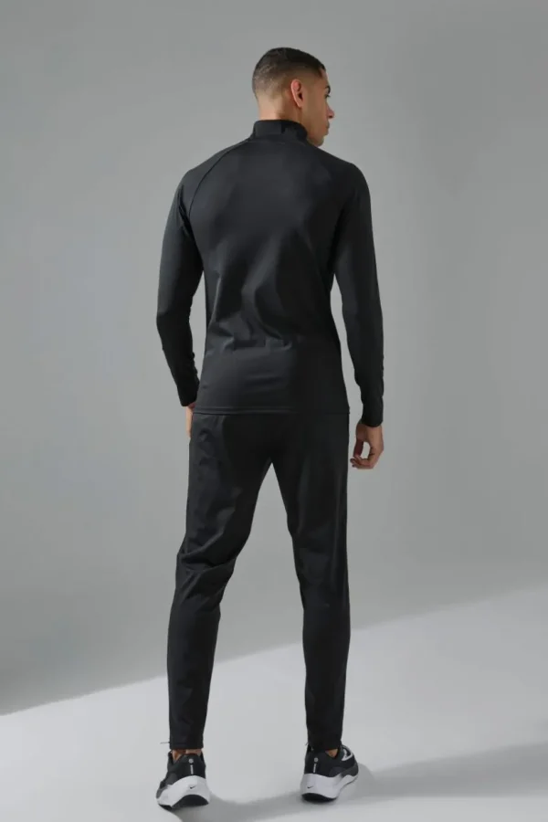 boohooMAN Man Active Gym 1/4 Zip Tracksuit | Gym Tracksuits