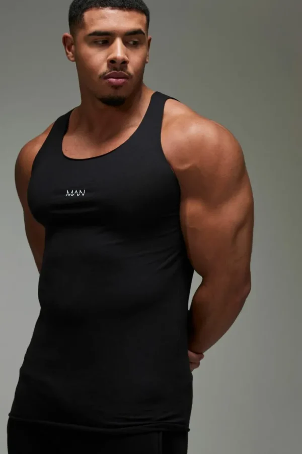 boohooMAN Man Active Gym Basic Muscle Fit Vest | Gym Essentials | Gym T-Shirts & Vests