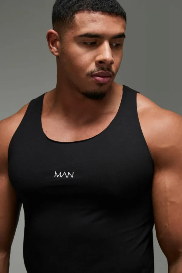 boohooMAN Man Active Gym Basic Muscle Fit Vest | Gym Essentials | Gym T-Shirts & Vests