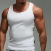 boohooMAN Man Active Gym Muscle Fit Ribbed Vest | Gym Essentials | Gym T-Shirts & Vests