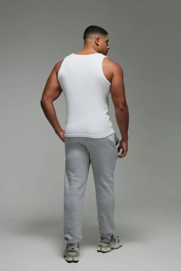 boohooMAN Man Active Gym Muscle Fit Ribbed Vest | Gym Essentials | Gym T-Shirts & Vests