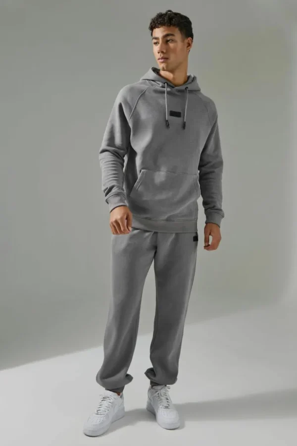 boohooMAN Man Active Hoodie & Jogger Tracksuit | Gym Essentials | Gym Tracksuits