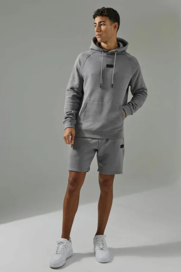 boohooMAN Man Active Hoodie & Short Tracksuit | Gym Tracksuits | Gym Clothes