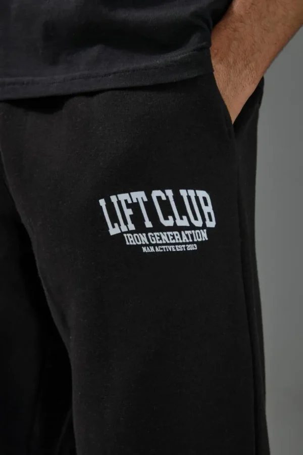 boohooMAN Man Active Lift Club Oversized Jogger | Gym Joggers | Gym Clothes