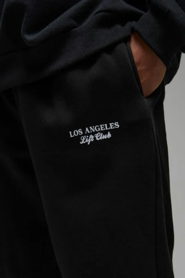 boohooMAN Man Active Los Angeles Lift Club Oversized Jogger | Gym Joggers | Gym Clothes