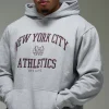 boohooMAN Man Active New York City Athletics Oversized Hoodie | Gym Hoodies | Gym Clothes