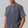 boohooMAN Man Active Oversized Acid Wash Raw T-shirt | Gym T-Shirts & Vests | Gym Clothes