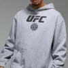 boohooMAN Man Active Oversized UFC Puff Print License Hoodie | Gym Hoodies | Gym Clothes