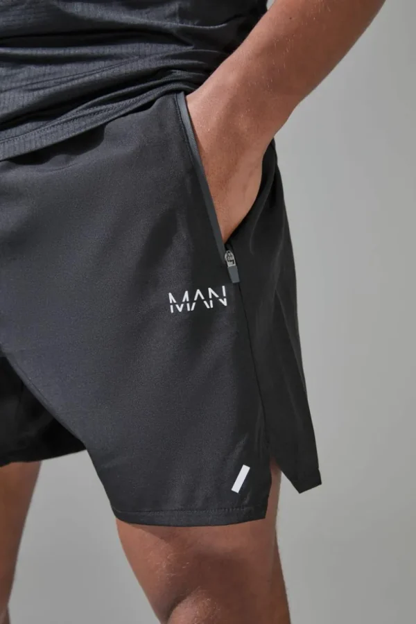 boohooMAN Man Active Perforated Stretch Woven Regular Fit 5inch Short | Gym Shorts | Gym Clothes