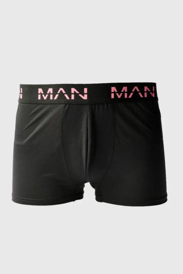 boohooMAN Man Active Performance 3 Pack Boxer Neon Logo | Gym Clothes | Man