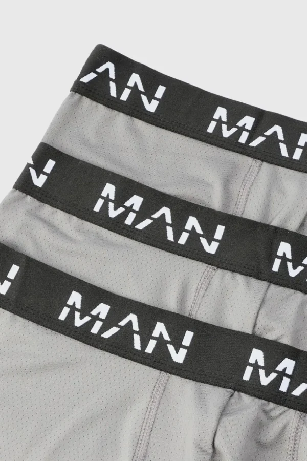 boohooMAN Man Active Performance Boxer 3 pack | Gym Clothes | Underwear & Socks