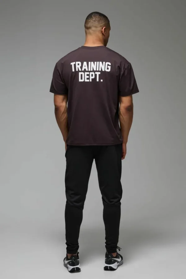 boohooMAN Man Active Performance Training Dept. Oversized T-shirt | Training Dept | Gym T-Shirts & Vests