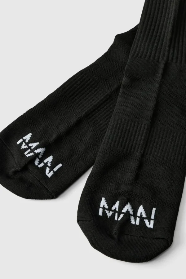 boohooMAN Man Active Performance Trail Crew Sock | Gym Clothes