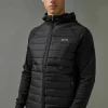 boohooMAN Man Active Quilted Zip Through Hoodie | Gym Essentials | Gym Jackets