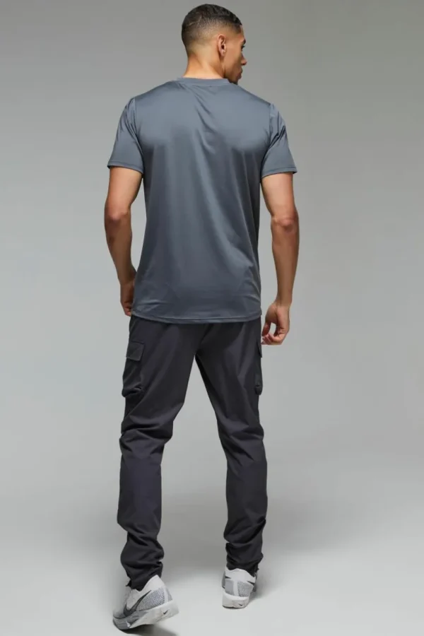 boohooMAN Man Active Regular Fit Performance T-shirt | Gym T-Shirts & Vests | Gym Clothes