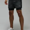 boohooMAN Man Active Stretch 2 in 1 5inch Grid Short | Gym Shorts | Gym Clothes