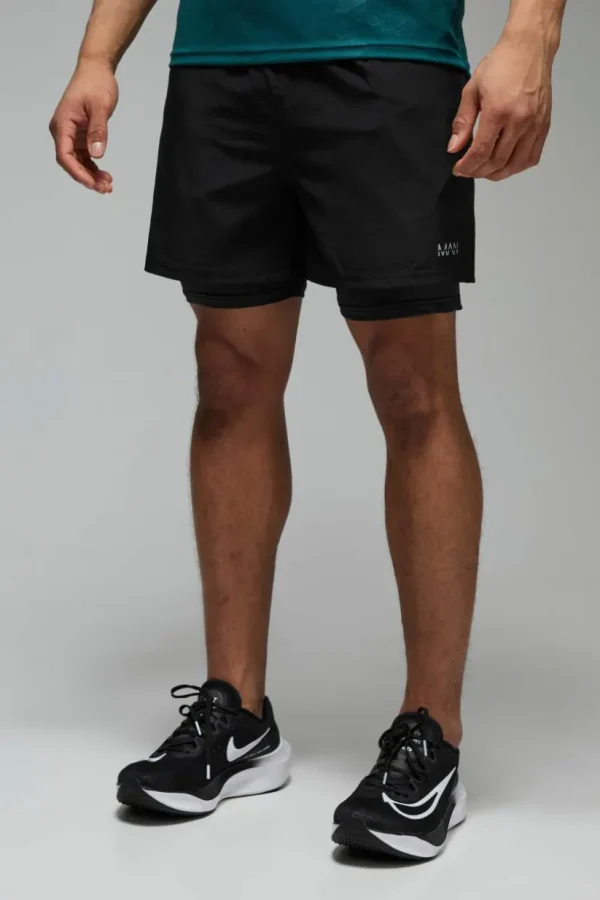 boohooMAN Man Active Stretch Woven 5inch 2in1 Short | Gym Shorts | Gym Clothes