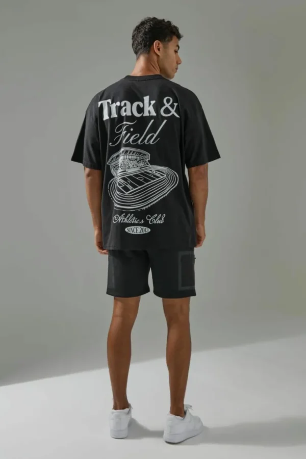 boohooMAN Man Active Track & Field Oversized T-shirt | Gym T-Shirts & Vests | Gym Shorts