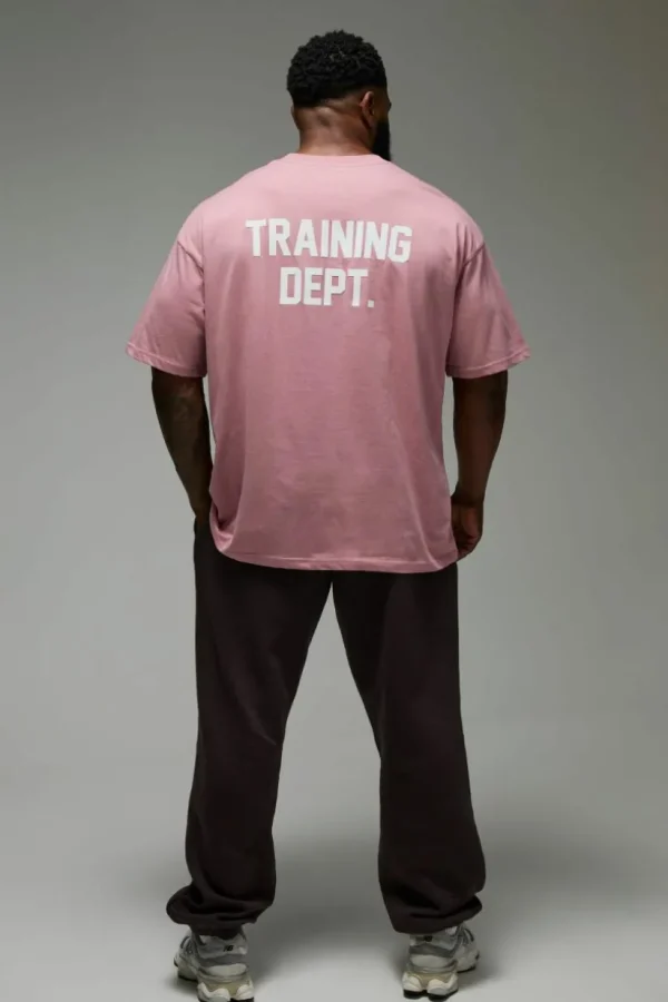 boohooMAN Man Active Training Dept. Oversized T-shirt | Training Dept | Gym T-Shirts & Vests