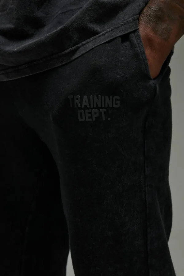 boohooMAN Man Active Training Dept. Relaxed Washed Jogger | Training Dept | Gym Joggers