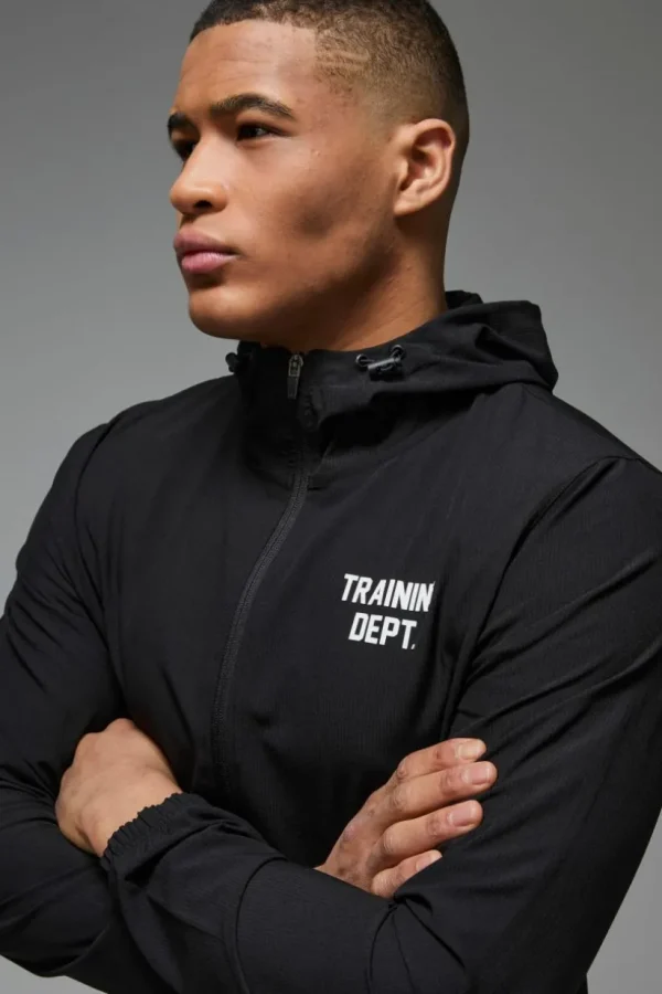 boohooMAN Man Active Training Dept. Windbreaker | Training Dept | Gym Jackets