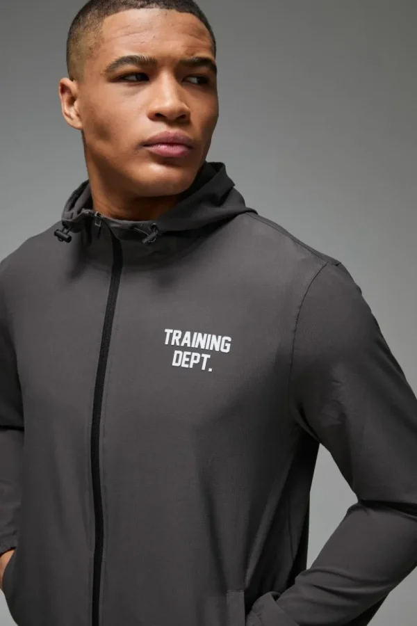 boohooMAN Man Active Training Dept. Windbreaker | Training Dept | Gym Jackets