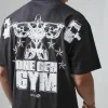 boohooMAN Man Active X Og Gym Oversized Xxl Back Print T-shirt | Gym T-Shirts & Vests