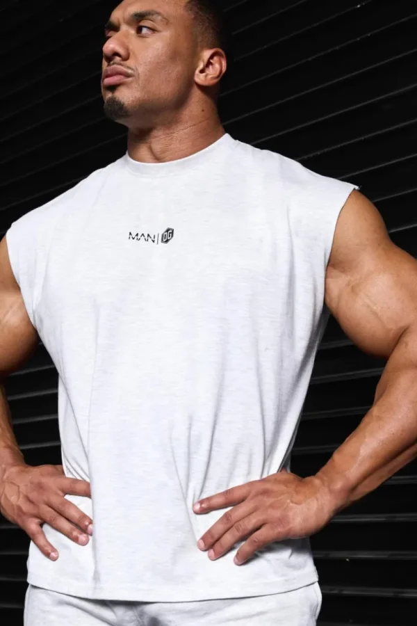 boohooMAN Man Active X OG Gym Oversized Sleeveless T-shirt | Gym T-Shirts & Vests