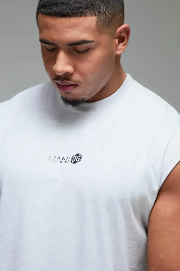 boohooMAN Man Active X OG Gym Oversized Sleeveless T-shirt | Gym T-Shirts & Vests