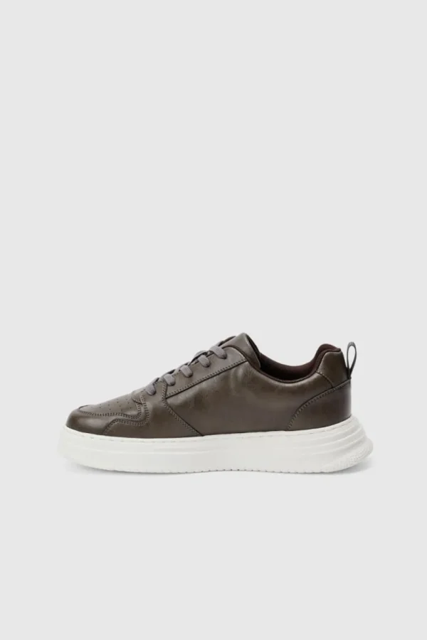 boohooMAN Man PU Chunky Sole Trainer In | Trainers & Hi-Tops | Footwear