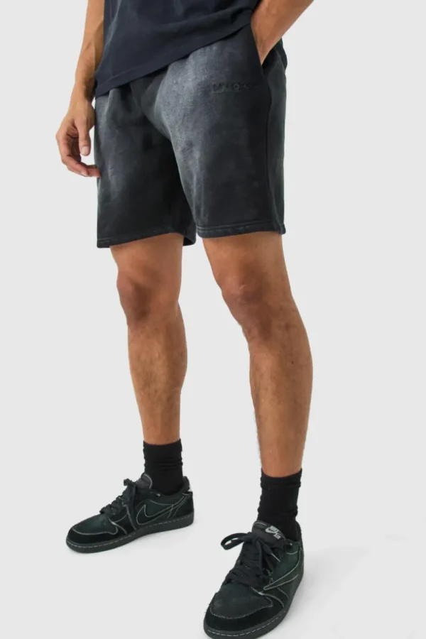 boohooMAN Man Relaxed Fit Sun Bleach Washed Shorts | Man | Shorts