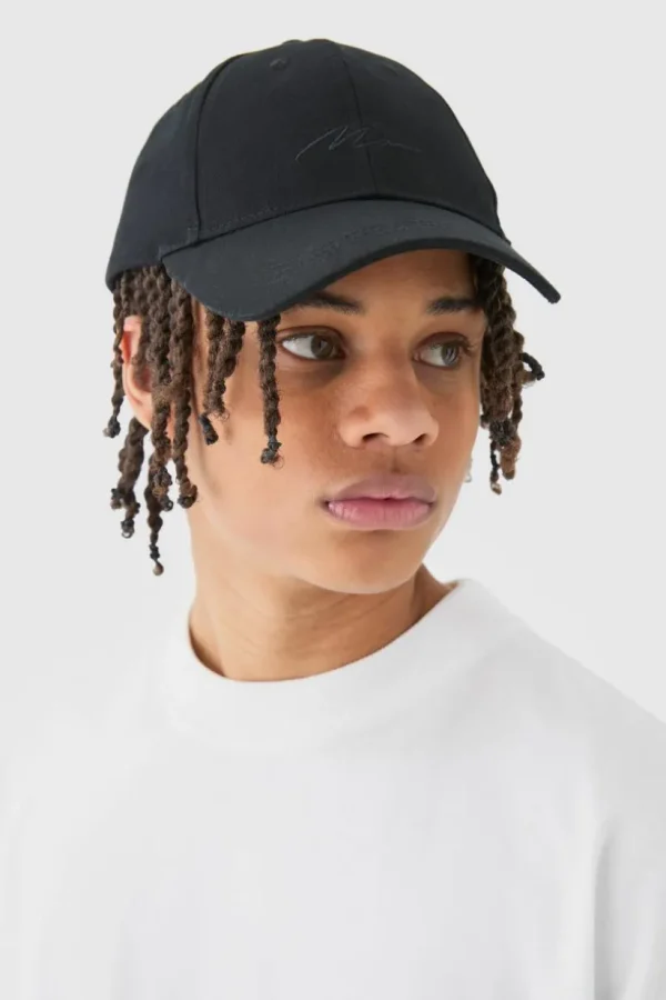 boohooMAN Man Signature Basic Baseball Cap In | Hats & Caps | Man