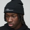 boohooMAN Man Signature Bobble Beanie | Hats & Caps