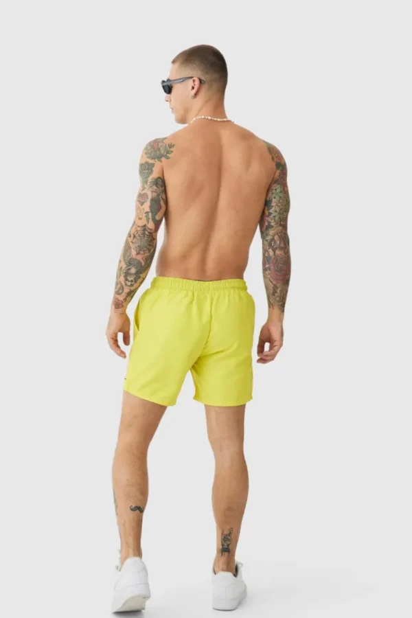 boohooMAN Man Signature Mid Length Swim Shorts | Trousers