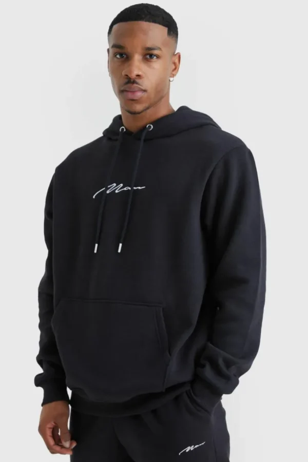 boohooMAN Man Signature Over The Head Hoodie | Man | Hoodies & Sweats