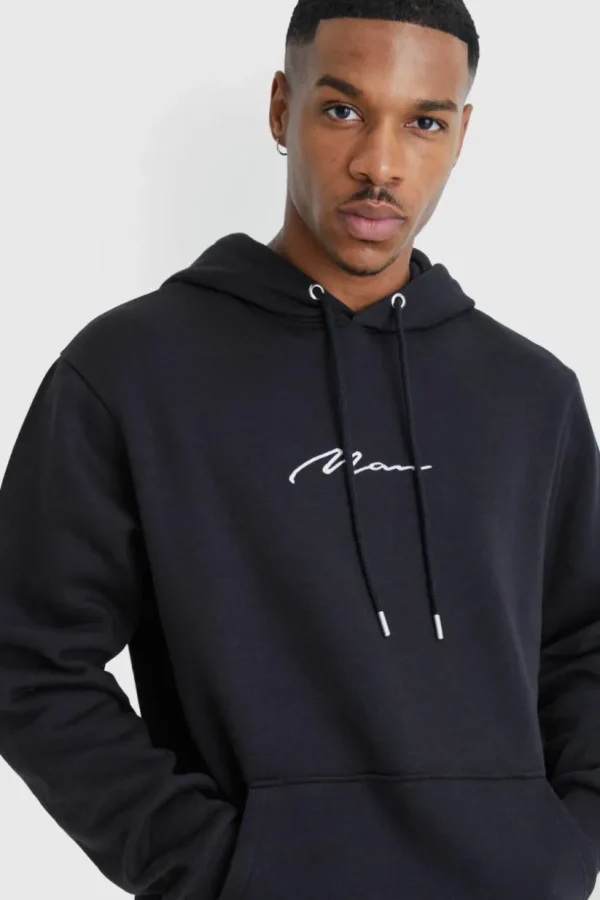 boohooMAN Man Signature Over The Head Hoodie | Man | Hoodies & Sweats