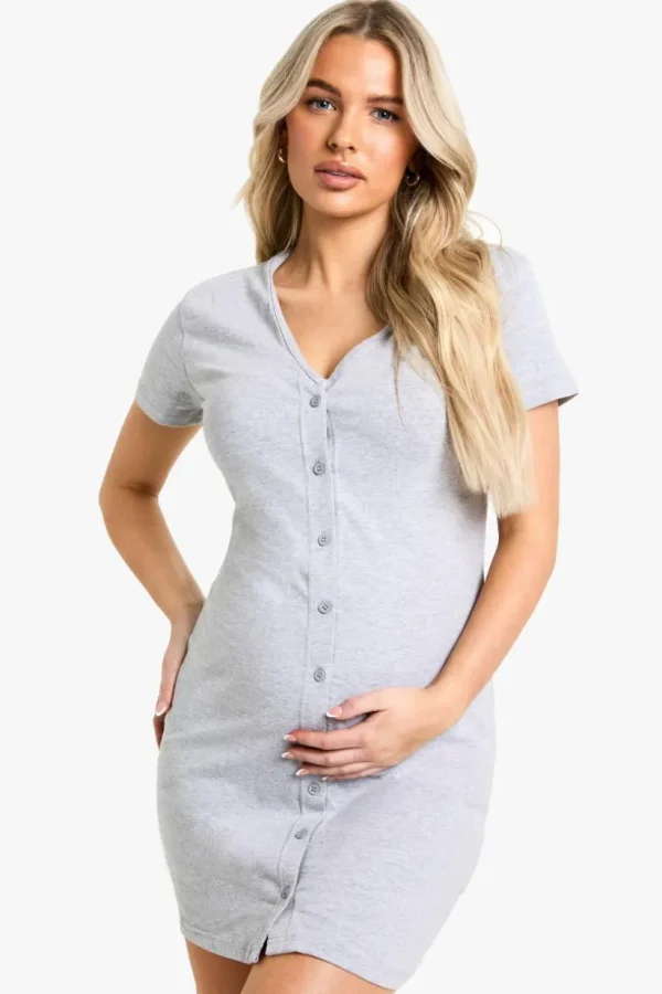 boohoo Maternity 2 Pack Button Front Nightie | Women Shirts | Foundation