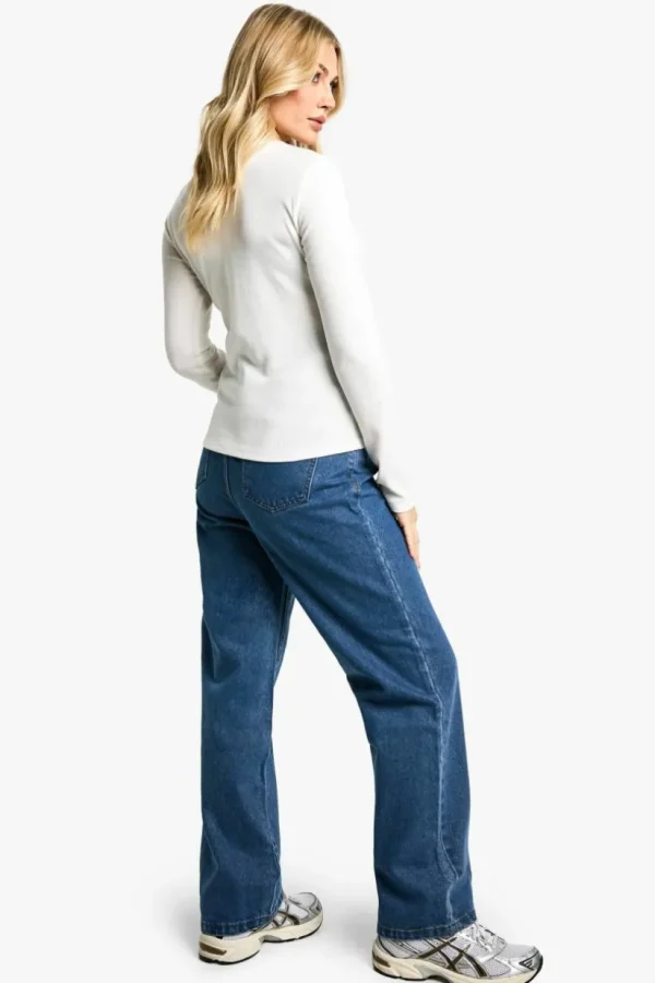 boohoo Maternity Over The Bump Straight Leg Jeans | Women Shirts | Foundation