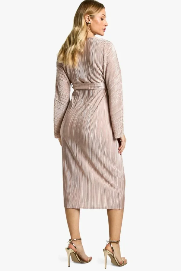 boohoo Maternity Plisse Belted Midi Dress | Women Shirts | Foundation