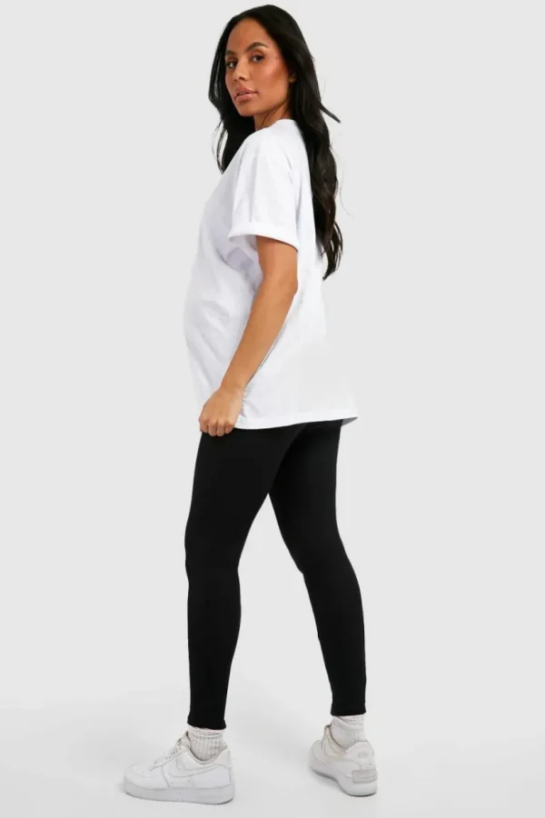 boohoo Maternity Ribbed Over Bump Leggings | Women Shirts | Foundation