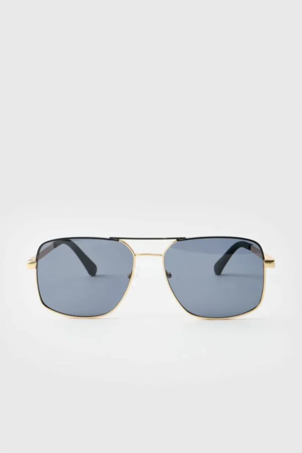 boohooMAN Metal Navigator Sunglasses | Sunglasses