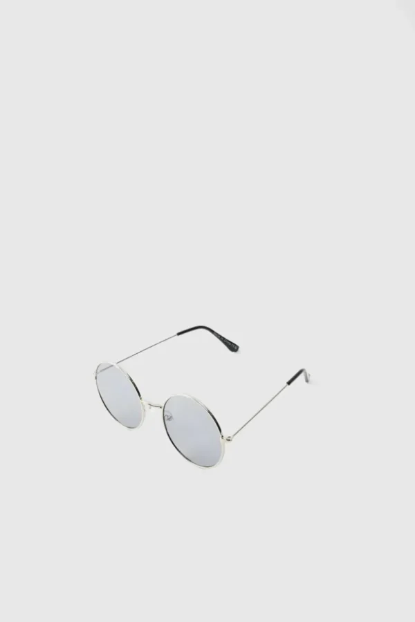 boohooMAN Metal Round Sunglasses In | Sunglasses