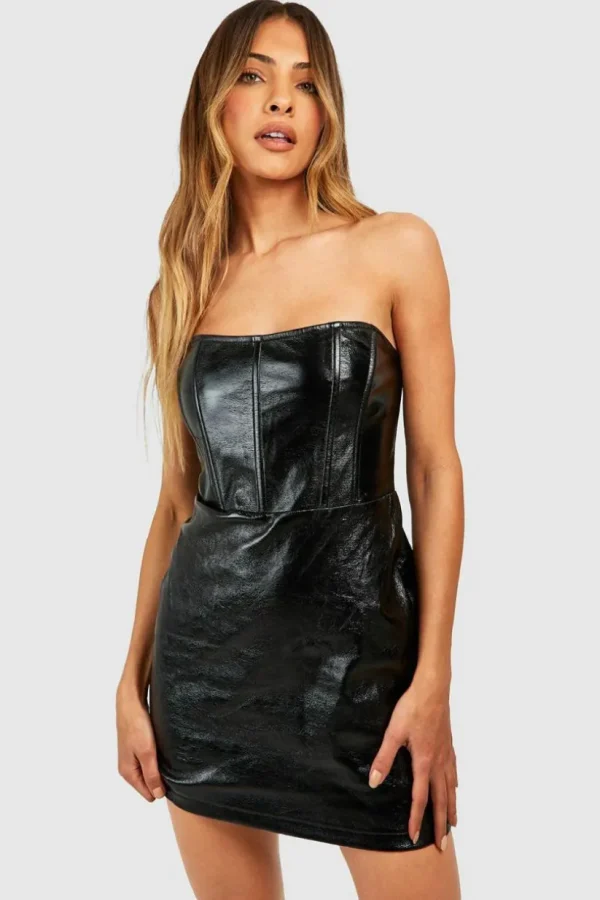 boohoo Metallic Corset Mini Dress | Women Shirts | Foundation