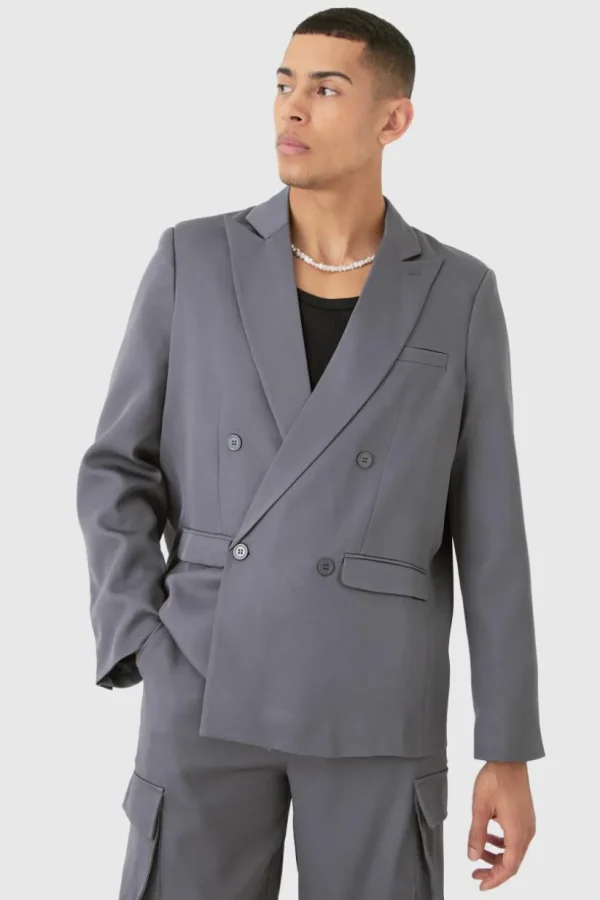 boohoo Mix & Match Oversized Suit Set Grey | Sets & Coords | Suits & Tailoring