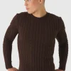 boohooMAN Muscle Fit Cable Knit Jumper | Knitwear | Going Out Knitwear