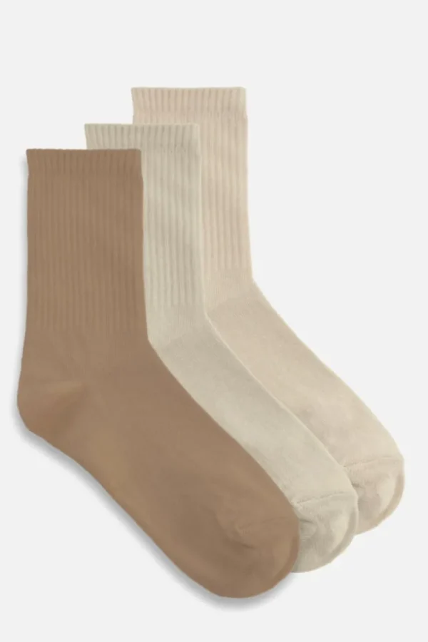 boohoo Nude Tonal 3 Pack Socks | Women Shirts | Foundation