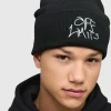 boohooMAN Off Limits Script Beanie | Hats & Caps